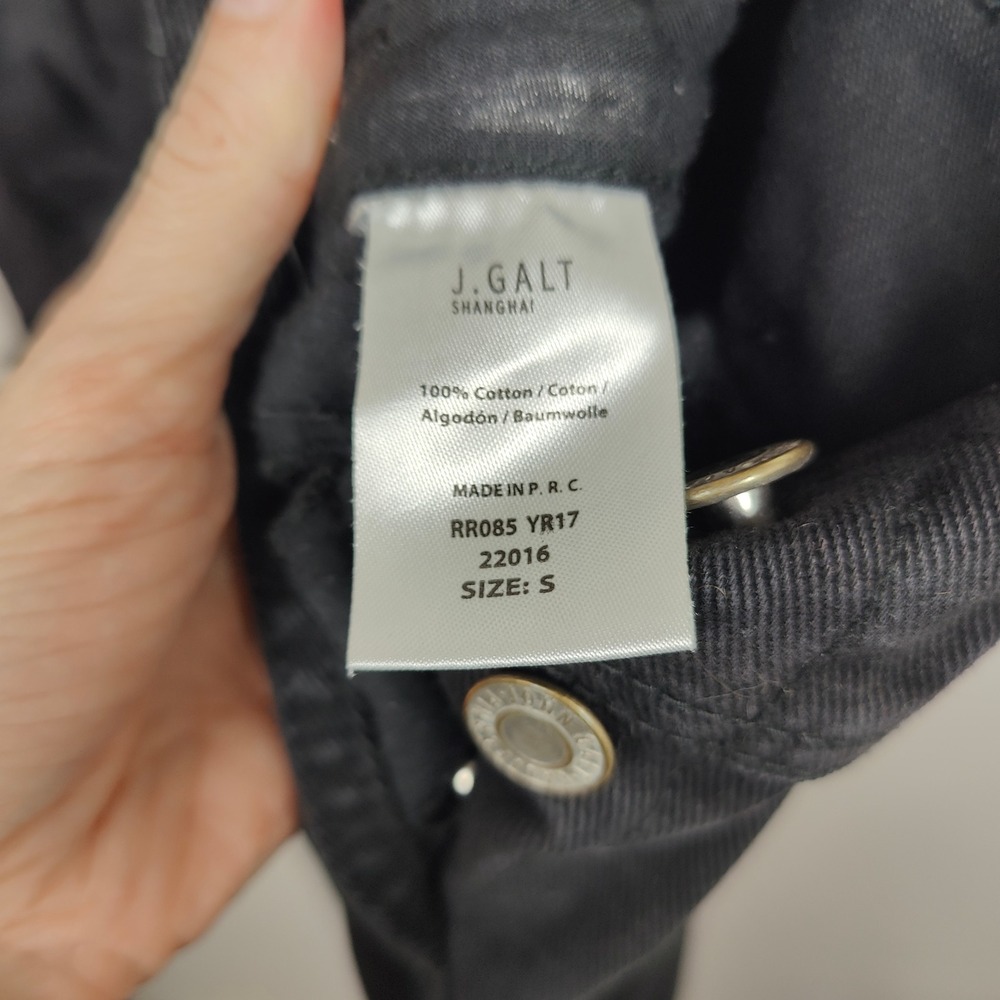 Brandy Melville J.GALT Denim Overalls Womens Small Black Bib Pants Preppy Boho‎ - Picture 5 of 7